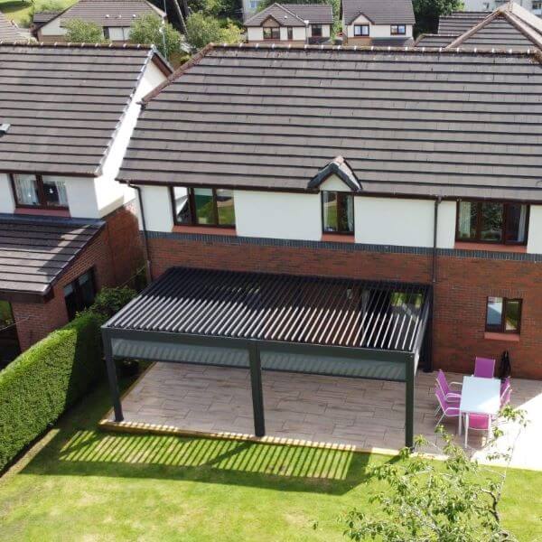 Suns Lifestyle Rota Louvered Aluminium Pergola - (multiple sizes from 3m to 7m)