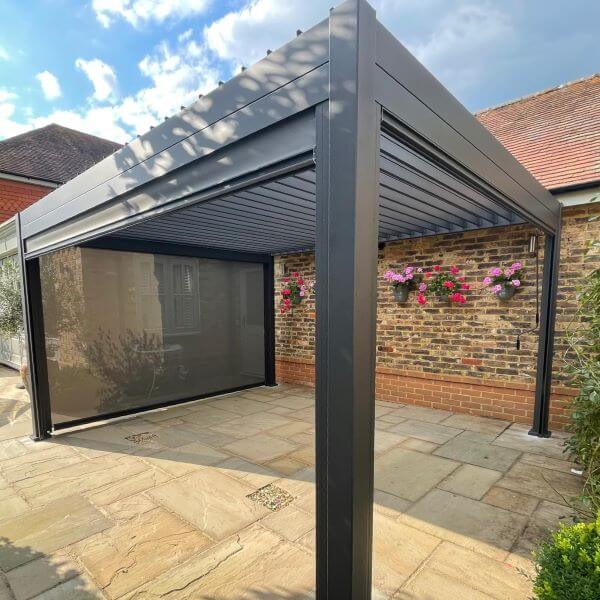 Suns Lifestyle Rota Louvered Aluminium Pergola - (multiple sizes from 3m to 7m)