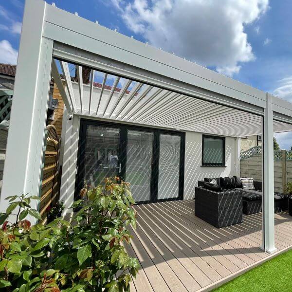 Suns Lifestyle Rota Louvered Aluminium Pergola - (multiple sizes from 3m to 7m)